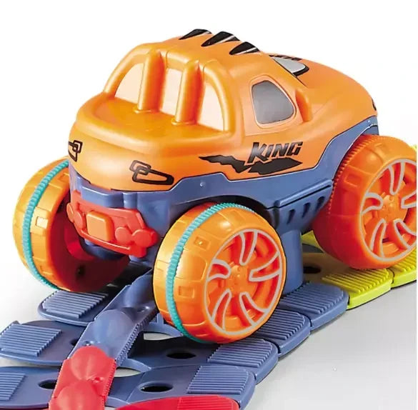 JUGUETE PISTA CARROS FLEXIBLE CON LUZ