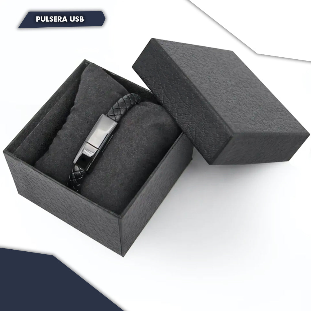 ⚫Manillas Cuero USB Cargador⚫