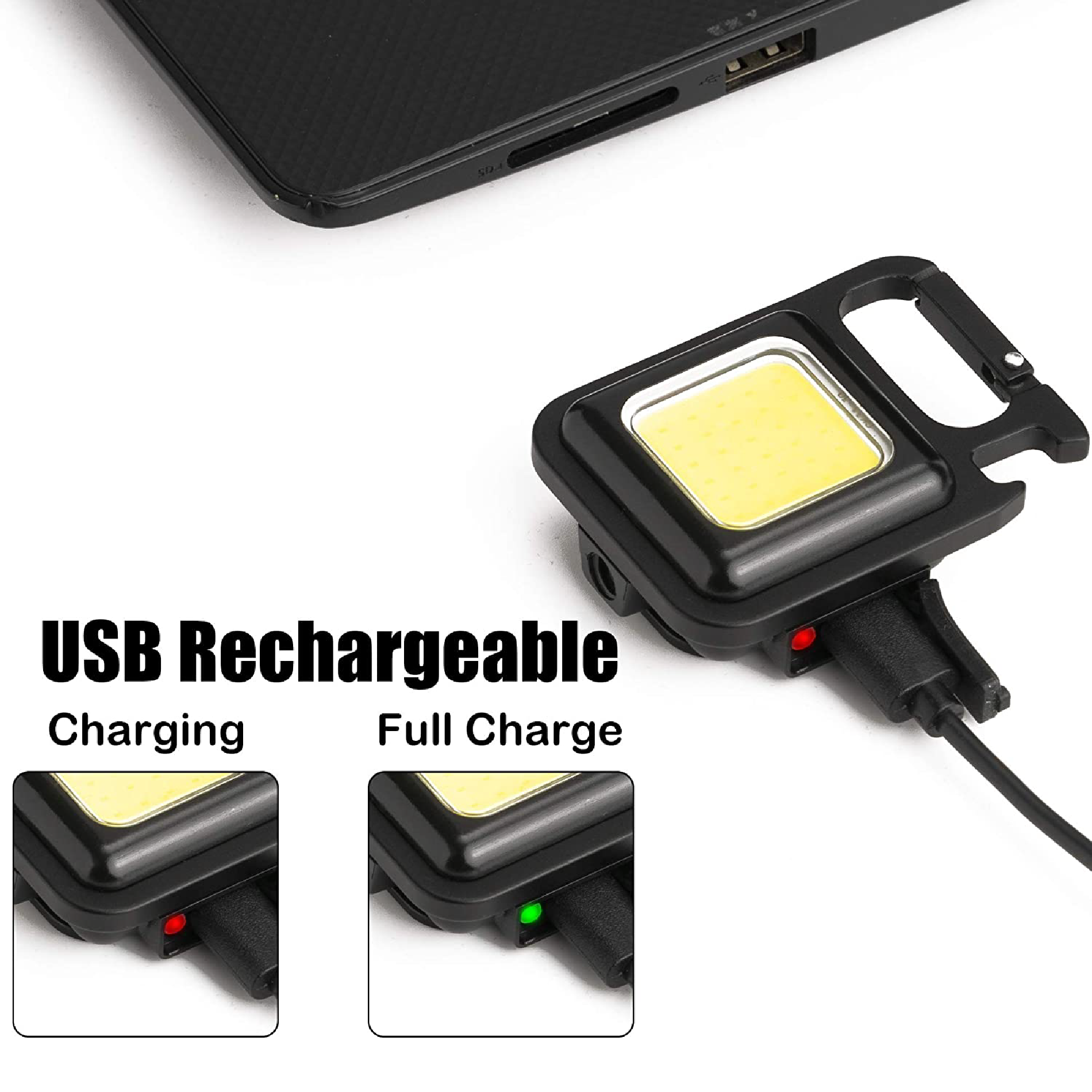 🔦Mini Linterna Llavero Led Portátil usb🔦