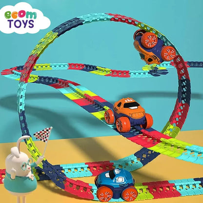 JUGUETE PISTA CARROS FLEXIBLE CON LUZ